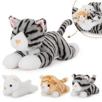 Conjunto de brinquedos de pelúcia Muiteiur Cat com 3 gatinhos para crianças e namorados