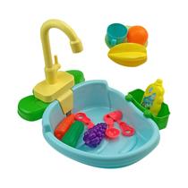 Conjunto de brinquedos de pia simulada de cozinha infantil com água corrente Presentes educativos para meninas meninos Conjunto de brinquedos de pia simulada de cozinha infantil com água corrente Presentes educativos para meninas meninos