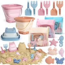 Conjunto de brinquedos de praia Dreamon para crianças de 3 a 10 anos com baldes dobráveis Conjunto de brinquedos de praia Dreamon para crianças de 3 a 10 anos com baldes dobráveis