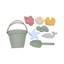Conjunto De Brinquedos De Praia Para Crianças 8 Peças Ferramentas De Silicone Macio Para Brincar Com