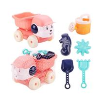 Conjunto De Brinquedos De Praia Para Crianças Com Balde, Roda De Areia, Scooter, Pá, Rake E Barco À