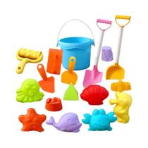 Conjunto De Brinquedos De Praia Para Crianças: Pá, Balde, Ampulheta E Ferramentas Para Escavar Areia Conjunto De Brinquedos De Praia Para Crianças: Pá, Balde, Ampulheta E Ferramentas Para Escavar Areia