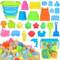 Conjunto de brinquedos de praia RACPNEL dobrável para crianças com bolsa de malha