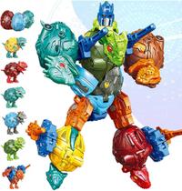 Conjunto de brinquedos de transformador de dinossauro 6 em 1 - Brinquedos de dinossauros robôs infantis com conectores duráveis, 6 peças de robôs Dino para crianças, brinquedos educacionais STEM 6 em 1 - - Conjunto de brinquedos de transformador de dinossauro 6 em 1 - Brinquedos de dinossauros robôs infantis com conectores duráveis, 6 peças de robôs Dino para crianças, brinquedos educacionais STEM 6 em 1 - -