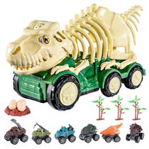 Conjunto de brinquedos Dinosaur Toy Truck SNAEN T-rex com 18 bonecos de dinossauro Conjunto de brinquedos Dinosaur Toy Truck SNAEN T-rex com 18 bonecos de dinossauro