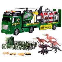 Conjunto de brinquedos Dinosaur Truck Vehicle 103 unidades com caminhão semi grande de 65 cm Conjunto de brinquedos Dinosaur Truck Vehicle 103 unidades com caminhão semi grande de 65 cm
