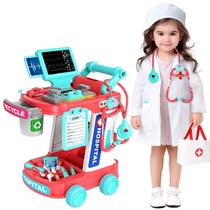 Conjunto de brinquedos Doctor Kit Jovow Pretend com carrinho e estetoscópio para crianças de 3 a 8 anos