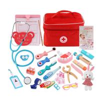 Conjunto de brinquedos Doctor Pretend Play portátil com bolsa de transporte para crianças