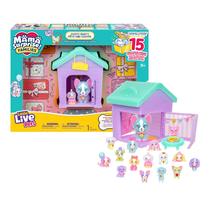 Conjunto de brinquedos Dog House Little Live Pets Mama Surprise com 15 filhotes Conjunto de brinquedos Dog House Little Live Pets Mama Surprise com 15 filhotes