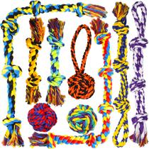 Conjunto de brinquedos Dog Rope Tough Chew para mastigadores agressivos, grandes