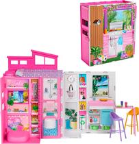 Conjunto de brinquedos Doll House Barbie Getaway com 11 acessórios