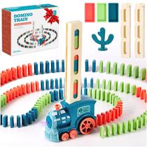 Conjunto de brinquedos Domino Train BAIWER com 200 dominós para crianças de 3 a 6 anos Conjunto de brinquedos Domino Train BAIWER com 200 dominós para crianças de 3 a 6 anos