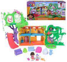 Conjunto de brinquedos Dora Explore & Play Rainforest Casita com figuras e móveis