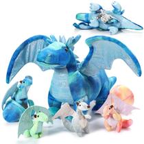 Conjunto de brinquedos Dragon Deekin de 40 cm de tamanho grande com 4 bebês