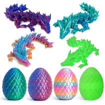 Conjunto de brinquedos Dragon Egg KERIDAZPLY impresso em 3D com dragão de cristal Conjunto de brinquedos Dragon Egg KERIDAZPLY impresso em 3D com dragão de cristal