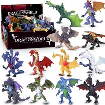 Conjunto de brinquedos Dragon KarberDark, 12 peças, 10 cm, realista, mini, 3-12 anos