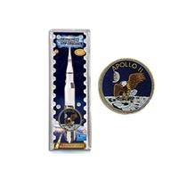 Conjunto de brinquedos Echo Toys Legends of Space Saturn V Rocket com patch