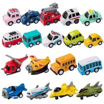 Conjunto de brinquedos FADORIOE de 18 peças fundidas sob pressão para carros e aviões