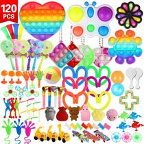 Conjunto de brinquedos Fidget fyjous 120 unidades para crianças de 4 a 8 a 12 anos com baú de tesouro Conjunto de brinquedos Fidget fyjous 120 unidades para crianças de 4 a 8 a 12 anos com baú de tesouro
