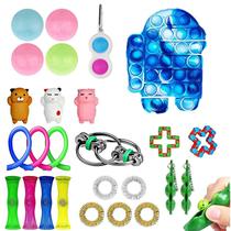 Conjunto de brinquedos Fidget Special Dimple Sensory Toys Bundle com brinquedos pop para alívio do estresse