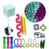 Conjunto de brinquedos Fidget Special Dimple Sensory Toys Bundle com brinquedos pop para alívio do estresse