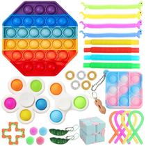 Conjunto de brinquedos Fidget WLSXX, pacote com 30, analgésico de silicone