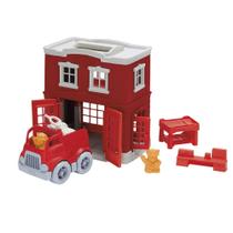 Conjunto de brinquedos Fire Station Green Toys de 8 peças Pretend Play Kids