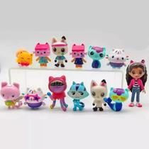 Conjunto de Brinquedos Gabby's Dollhouse com 13 Peças - Inclui Carro e Gato Sorridente