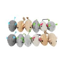 Conjunto De Brinquedos Interativos De Rato De Pelúcia Com Catnip Para Gatinhos, 12 Peças Para Conjunto De Brinquedos Interativos De Rato De Pelúcia Com Catnip Para Gatinhos, 12 Peças Para