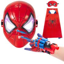 Conjunto de brinquedos Jeemiter Spider Hero para meninos 4-6 com máscara brilhante