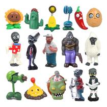 Conjunto de brinquedos JHESAO Plants vs Zombies PVZ 16 peças de brinquedos de PVC de pelúcia Conjunto de brinquedos JHESAO Plants vs Zombies PVZ 16 peças de brinquedos de PVC de pelúcia