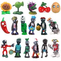 Conjunto de brinquedos JHESAO Plants vs Zombies PVZ 17 bonecos de PVC de pelúcia Conjunto de brinquedos JHESAO Plants vs Zombies PVZ 17 bonecos de PVC de pelúcia