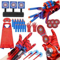Conjunto de brinquedos lançadores de pulso Spider Web Shooters com luvas Hero