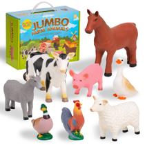 Conjunto de brinquedos Learning Minds Jumbo Farm Animal Figures de 1 a 3 anos