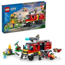 Conjunto de brinquedos LEGO City Fire Command Unit 60374 com drones terrestres e aéreos Conjunto de brinquedos LEGO City Fire Command Unit 60374 com drones terrestres e aéreos