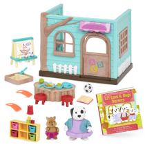 Conjunto de brinquedos Li'l Woodzeez Nursery com 2 bonecos e 1 livro de histórias Conjunto de brinquedos Li'l Woodzeez Nursery com 2 bonecos e 1 livro de histórias