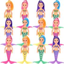 Conjunto de brinquedos Liberty Imports, pacote com 12 bonecas de sereia com acessórios