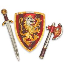 Conjunto de brinquedos Liontouch Noble Knight Red Sword Shield Axe