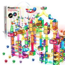 Conjunto de brinquedos Magnetic Marble Run Picasso Tiles, 200 unidades para crianças a partir de 3 anos Conjunto de brinquedos Magnetic Marble Run Picasso Tiles, 200 unidades para crianças a partir de 3 anos