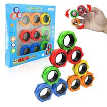 Conjunto de brinquedos Magnetic Rings Fidget Relief para crianças de 8 a 13 anos Conjunto de brinquedos Magnetic Rings Fidget Relief para crianças de 8 a 13 anos