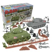 Conjunto de brinquedos masculino do exército BMC WW2 D-Day Tank Battle com 36 peças Conjunto de brinquedos masculino do exército BMC WW2 D-Day Tank Battle com 36 peças