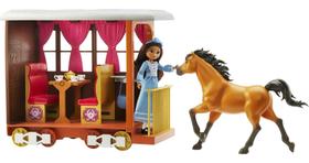 Conjunto de brinquedos Mattel Spirit Untamed Lucky's Train Home com Lucky Doll