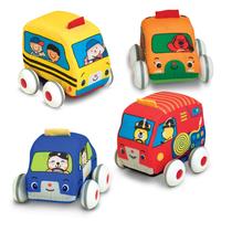 Conjunto de brinquedos Melissa & Doug K's K's Kids Pull-Back Vehicle com 4 carros