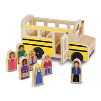 Conjunto de brinquedos Melissa & Doug School Bus de madeira com 7 bonecos Conjunto de brinquedos Melissa & Doug School Bus de madeira com 7 bonecos