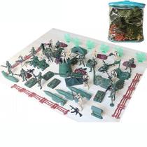 Conjunto de brinquedos militares da Guerra Mundial 93 unidades com soldados de 9 cm +5x1 a 7x9x6cm