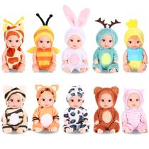 Conjunto de brinquedos Mini Baby Dolls MXSYSHYJ com roupas de animais feitas à mão Conjunto de brinquedos Mini Baby Dolls MXSYSHYJ com roupas de animais feitas à mão