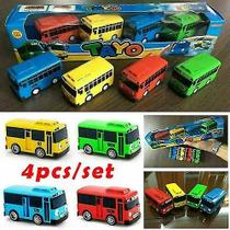 Conjunto de brinquedos Mini Tayo The Little Bus, 4 peças para crianças, presente educacional