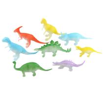 Conjunto de brinquedos: moldes luminosos de plástico para dinossauros para crianças (8 unidades)
