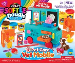 Conjunto de brinquedos móvel Cra-Z-Art Softee Dough Pet Care Vet Care
