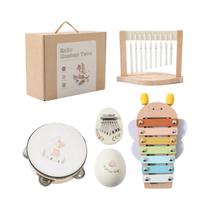 Conjunto De Brinquedos Musicais Para Bebês, Instrumentos Musicais De Madeira Montessori, Caixa De